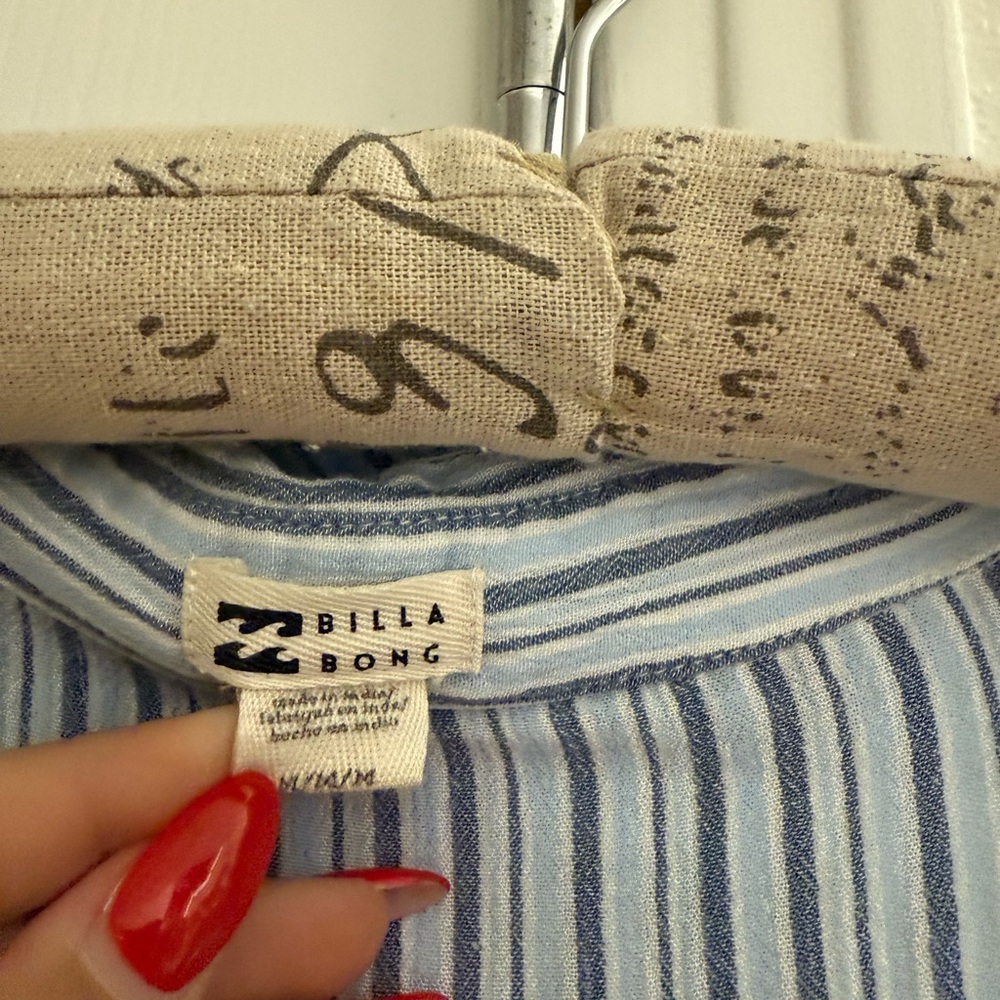 Billabong Light Blue and White Striped Maxi Dress - Picture 3 of 6